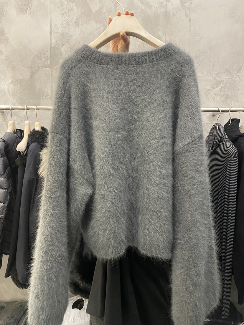 THE VETIVER-A東大門㊣代購女士新品人氣時尚針織衫V領毛絨VETIVER針織衫