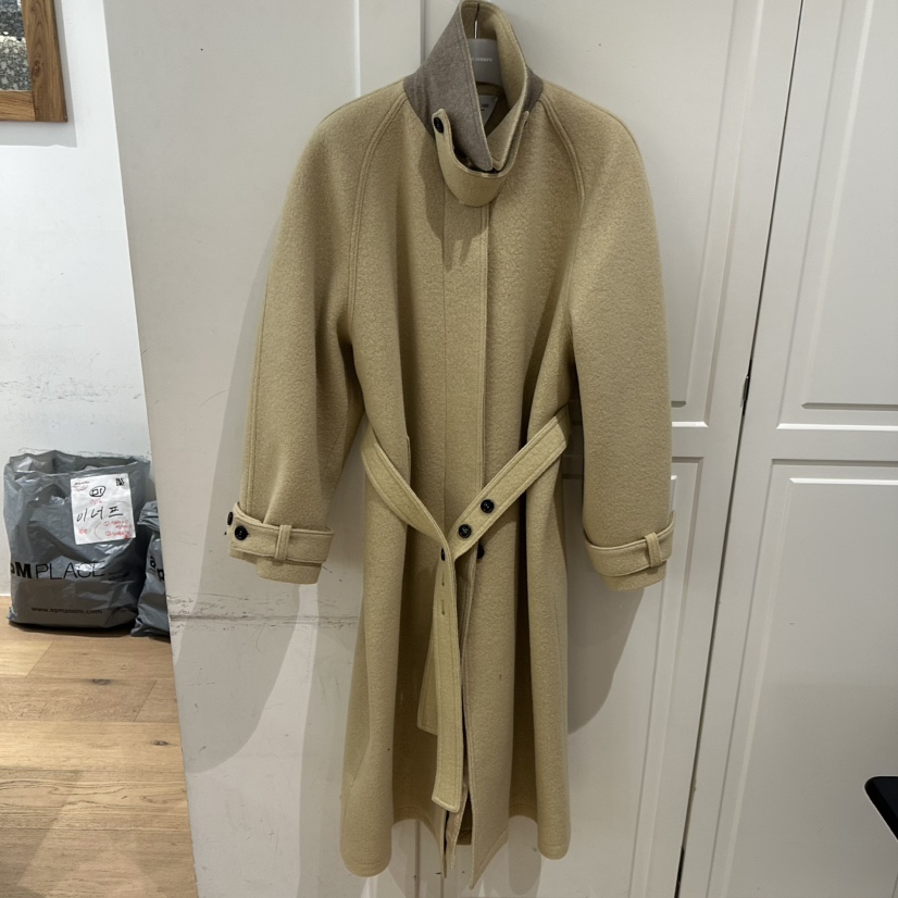 WE ARE/WELOVER東大門㊣代購女士新款熱賣中長款大衣含腰帶SHOP_WE ARE中長款大衣圖色1