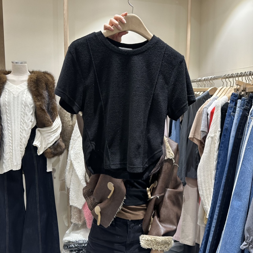 VINTAGE VIBE東大門㊣直郵女士新品人氣25秋冬休閑熱賣T恤VINTAGE VIBET恤圖色4