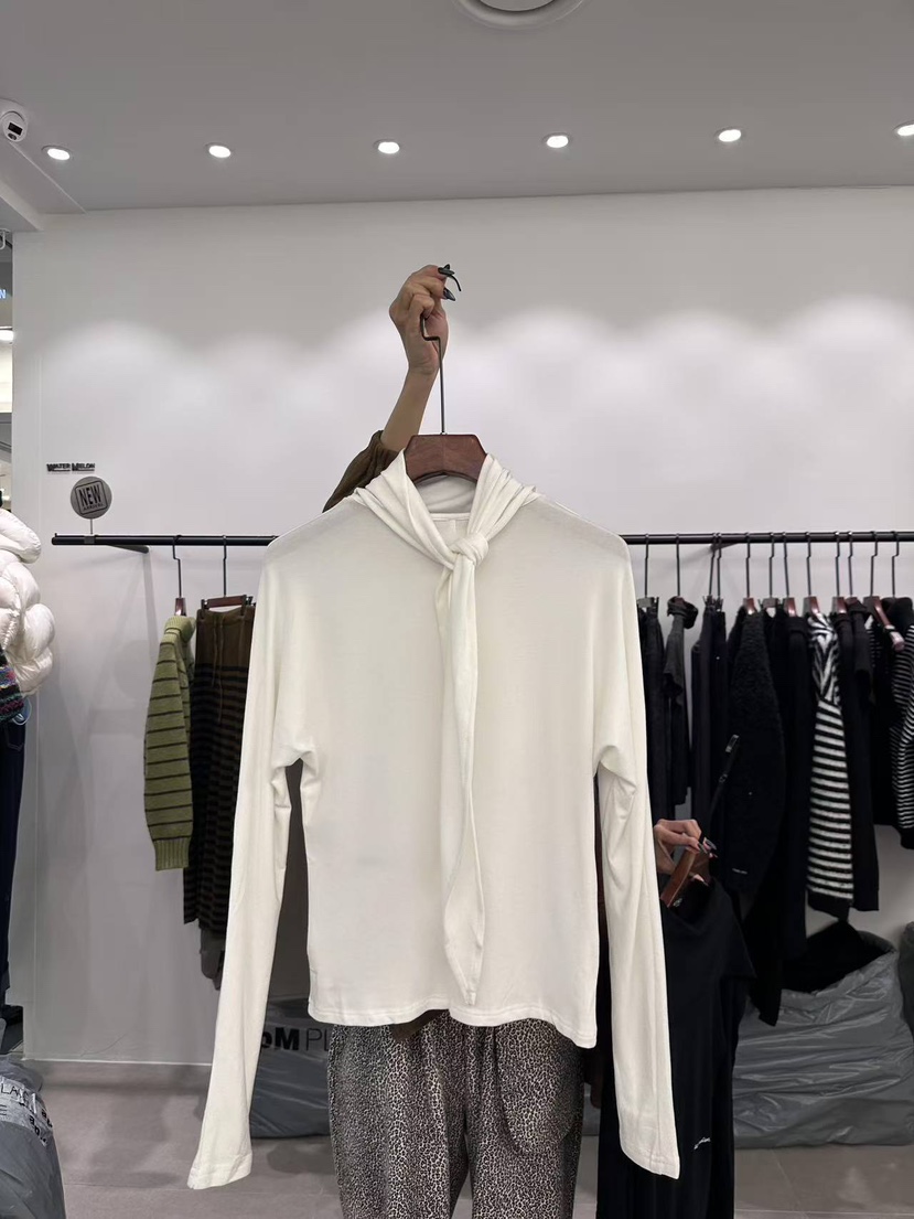 WATERMELON東大門㊣代購女士新品真品25秋冬時尚長袖T恤圍巾WATER MELON長袖T恤