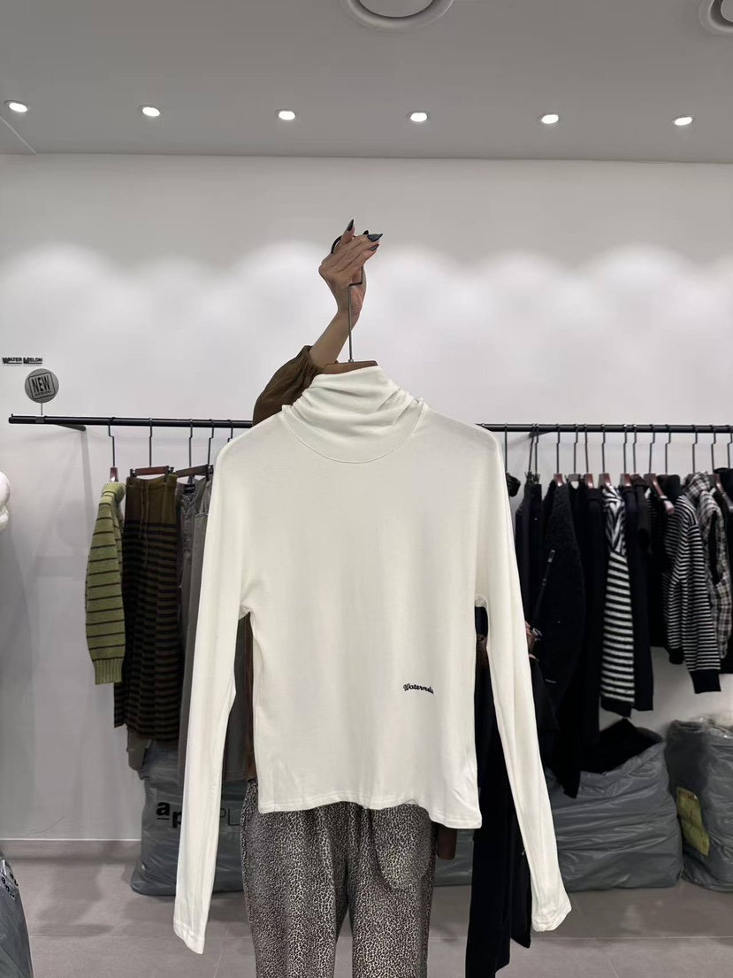 WATERMELON東大門㊣代購女士新品真品25秋冬時尚長袖T恤圍巾WATER MELON長袖T恤圖色1