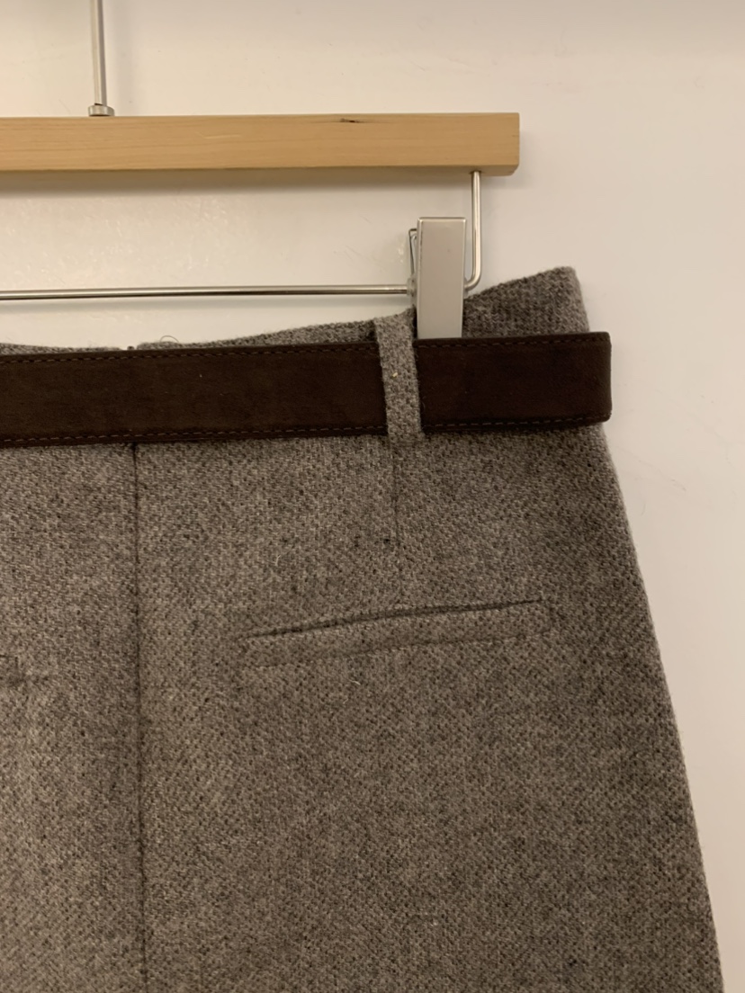 UNDER KEY韓國直郵㊣女裝新款25秋冬職業推薦裙褲含腰帶羊毛UNDER KEY裙褲