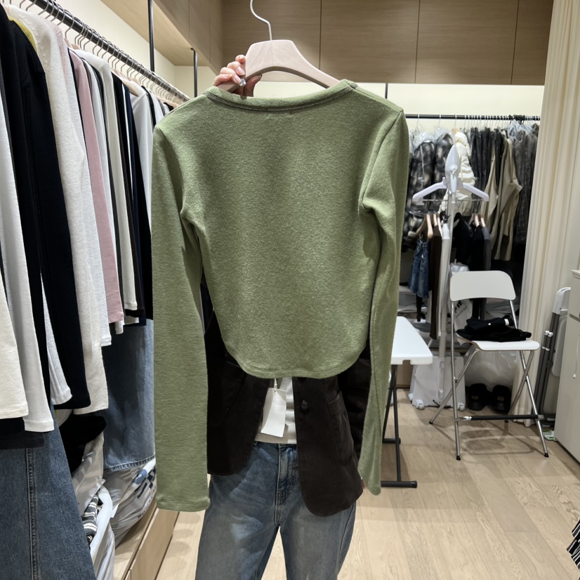 MEMOIRE東大門㊣實拍女士新款人氣25秋冬職業真品熱賣長袖T恤MEMOIRE長袖T恤