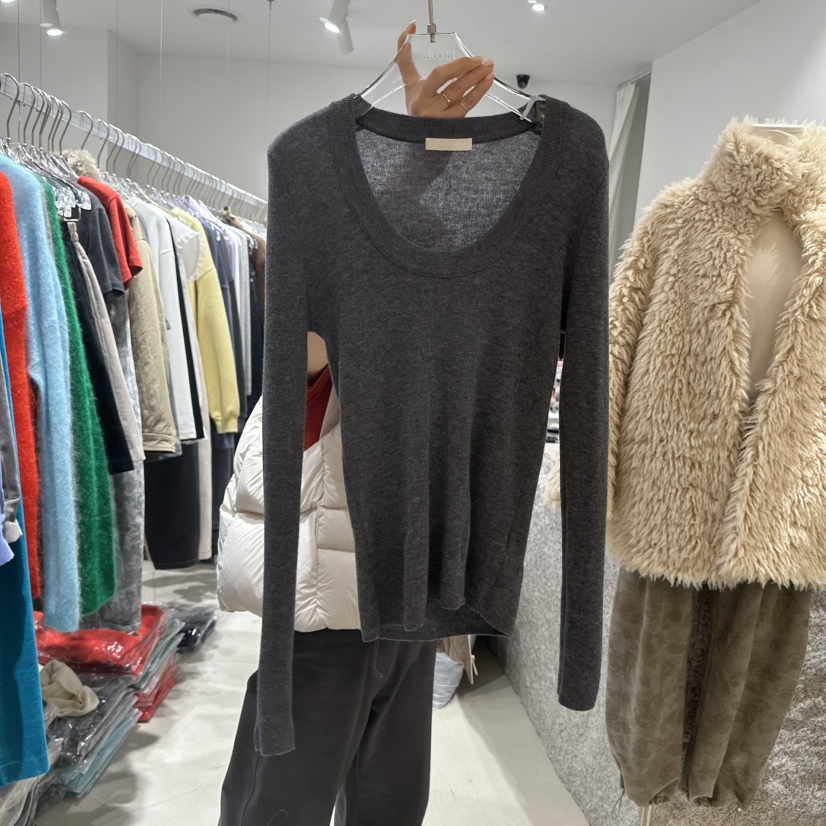 NEROLI 36韓國代購㊣女裝新款推薦25秋冬職業時尚人氣針織衫NEROLI 36針織衫圖色4墨色