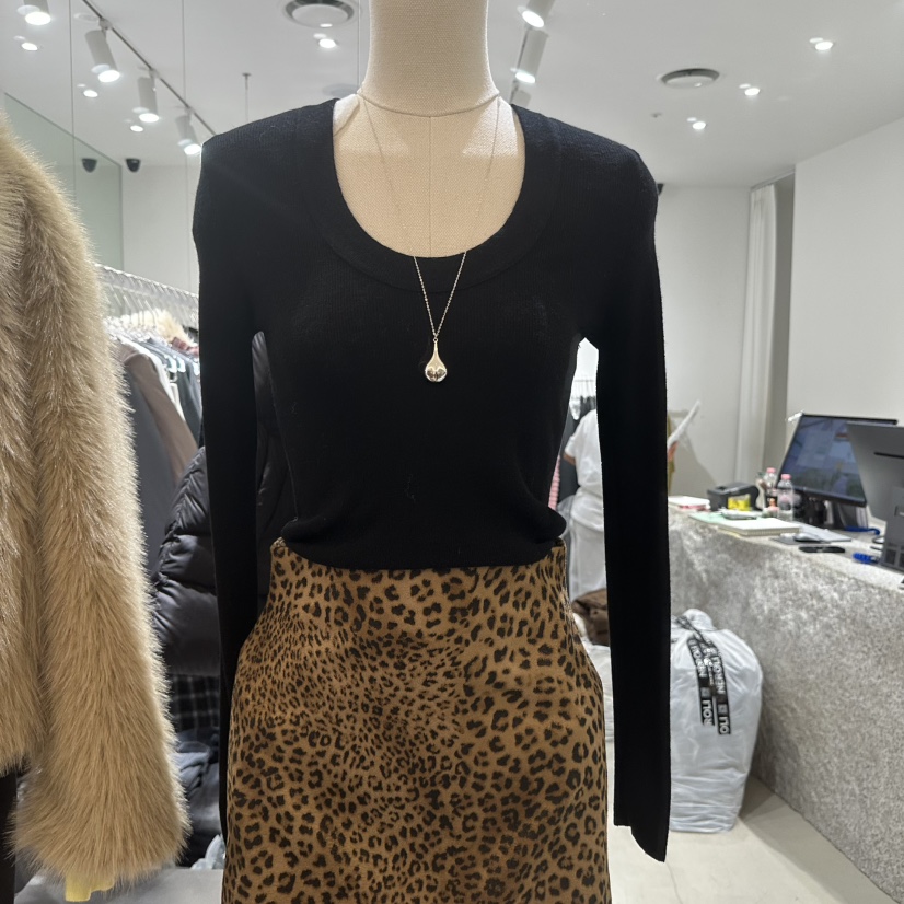 NEROLI 36韓國代購㊣女裝新款推薦25秋冬職業時尚人氣針織衫NEROLI 36針織衫圖色5黑色