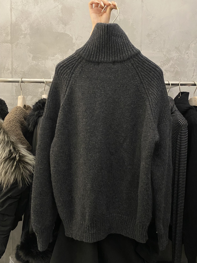 THE VETIVER-A東大門㊣代購女士新款時尚熱賣推薦針織衫拉鏈VETIVER針織衫