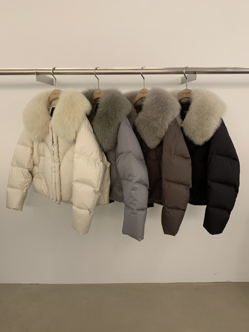 UNDER KEY韓國直郵㊣女士新款人氣時尚職業短款羽絨服狐貍UNDER KEY短款羽絨服