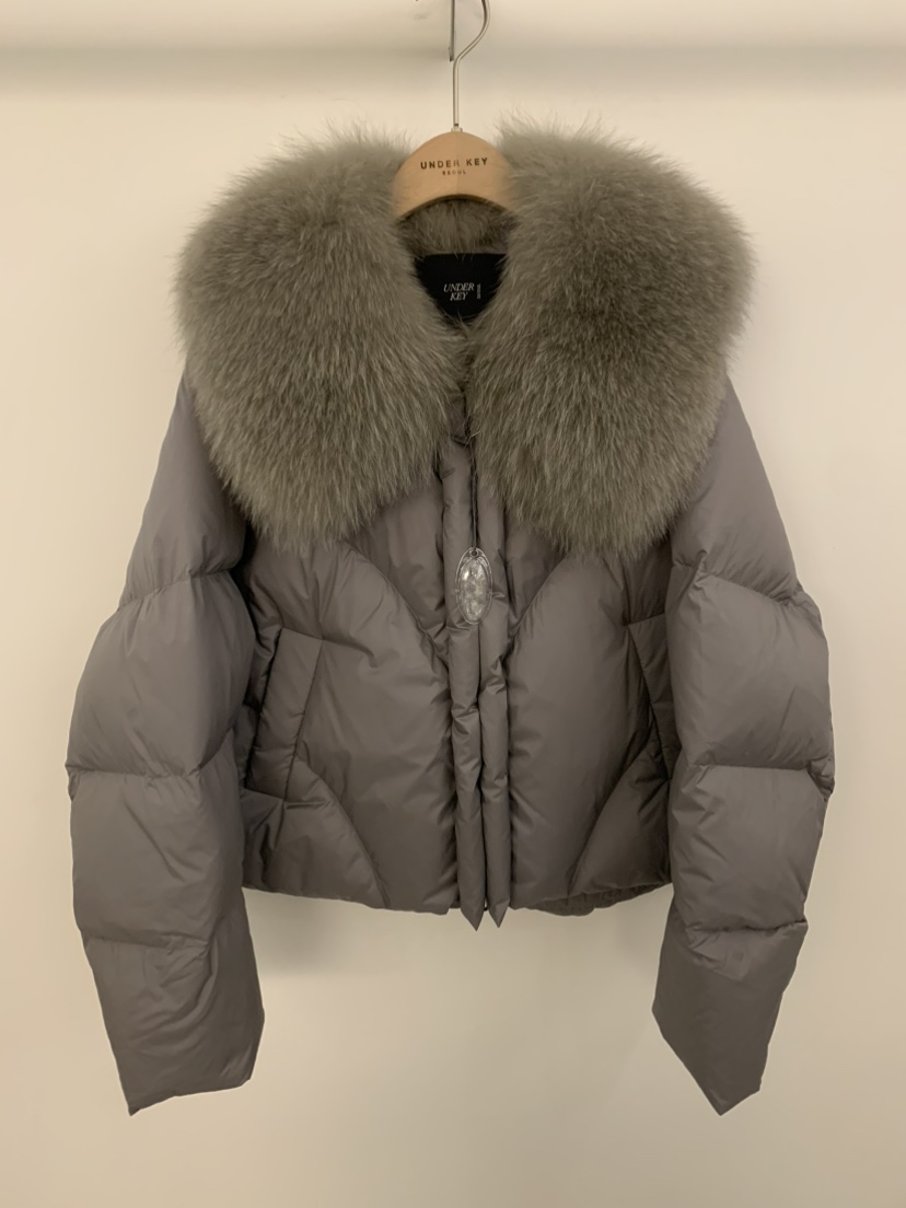UNDER KEY韓國直郵㊣女士新款人氣時尚職業短款羽絨服狐貍UNDER KEY短款羽絨服圖色2