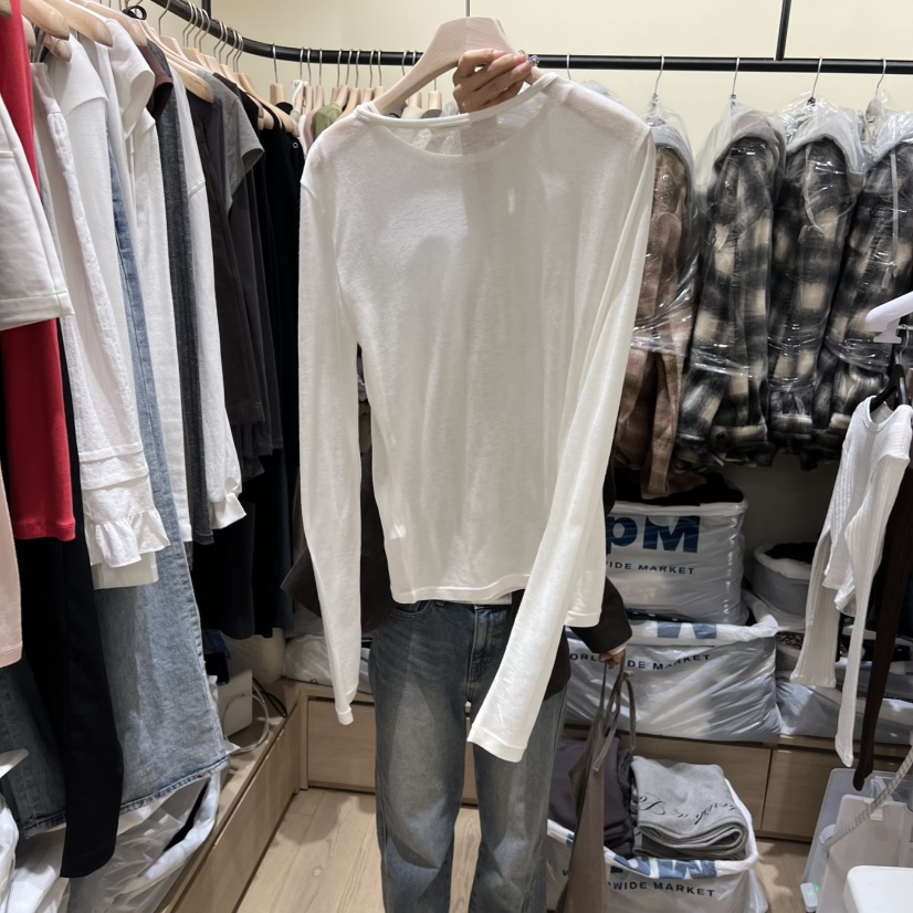 MEMOIRE東大門㊣實拍女裝新品推薦職業人氣真品時尚長袖T恤MEMOIRE長袖T恤