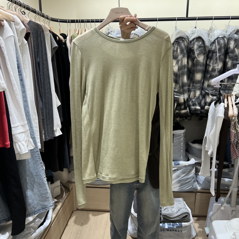 MEMOIRE東大門㊣實拍女裝新品推薦職業人氣真品時尚長袖T恤MEMOIRE長袖T恤圖色4