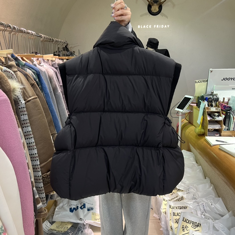 BLACKFRIDAY韓國代購㊣女裝新款時尚人氣熱賣25秋冬馬甲不含內搭BLACK FRIDAY馬甲