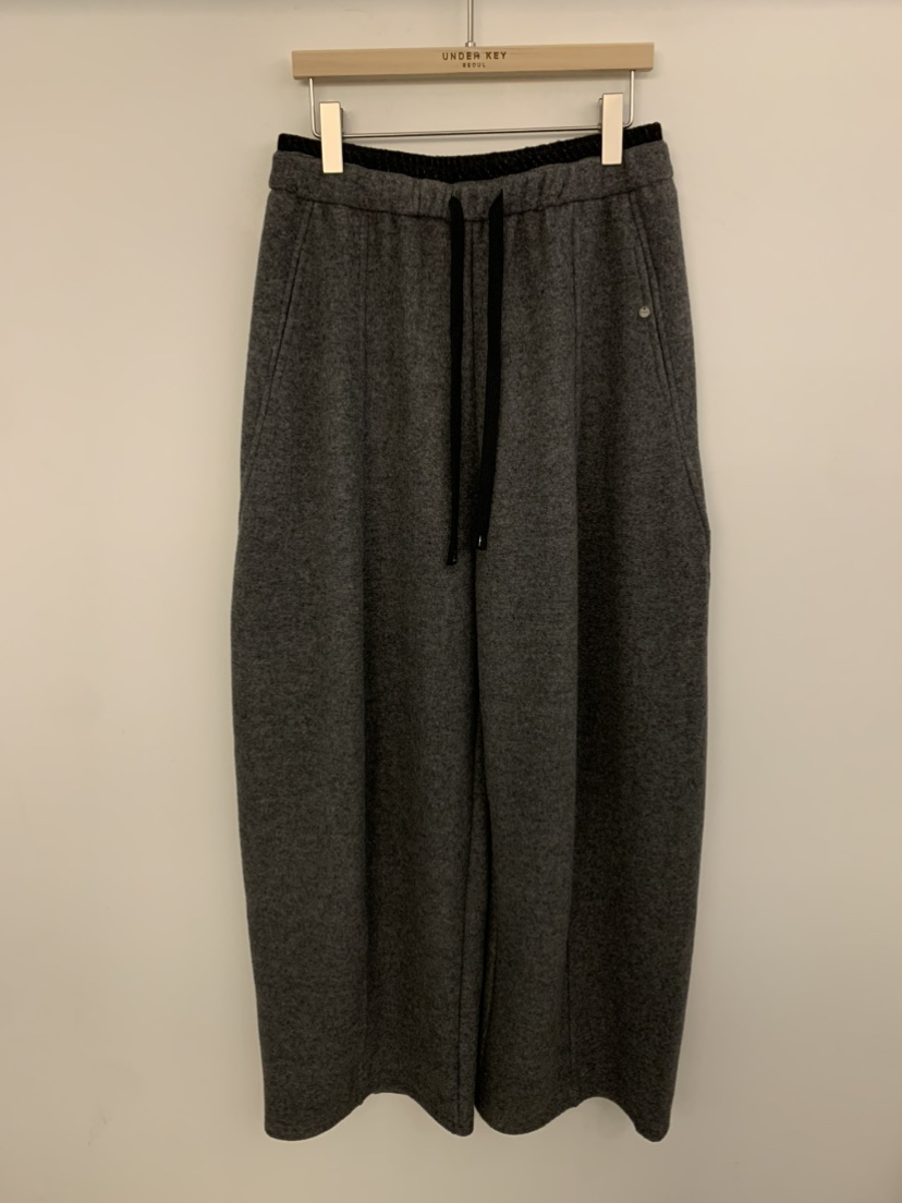 UNDER KEY東大門㊣實拍女士新款25秋冬真品休閑休閑褲羊毛UNDER KEY休閑褲圖色1灰色