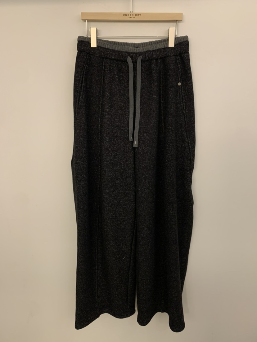 UNDER KEY東大門㊣實拍女士新款25秋冬真品休閑休閑褲羊毛UNDER KEY休閑褲圖色2墨色