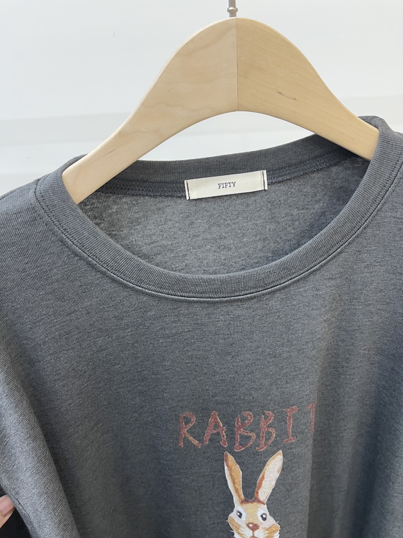 FIFTY東大門㊣直郵女裝新品熱賣職業25秋冬人氣長袖T恤兔子FIFTY長袖T恤