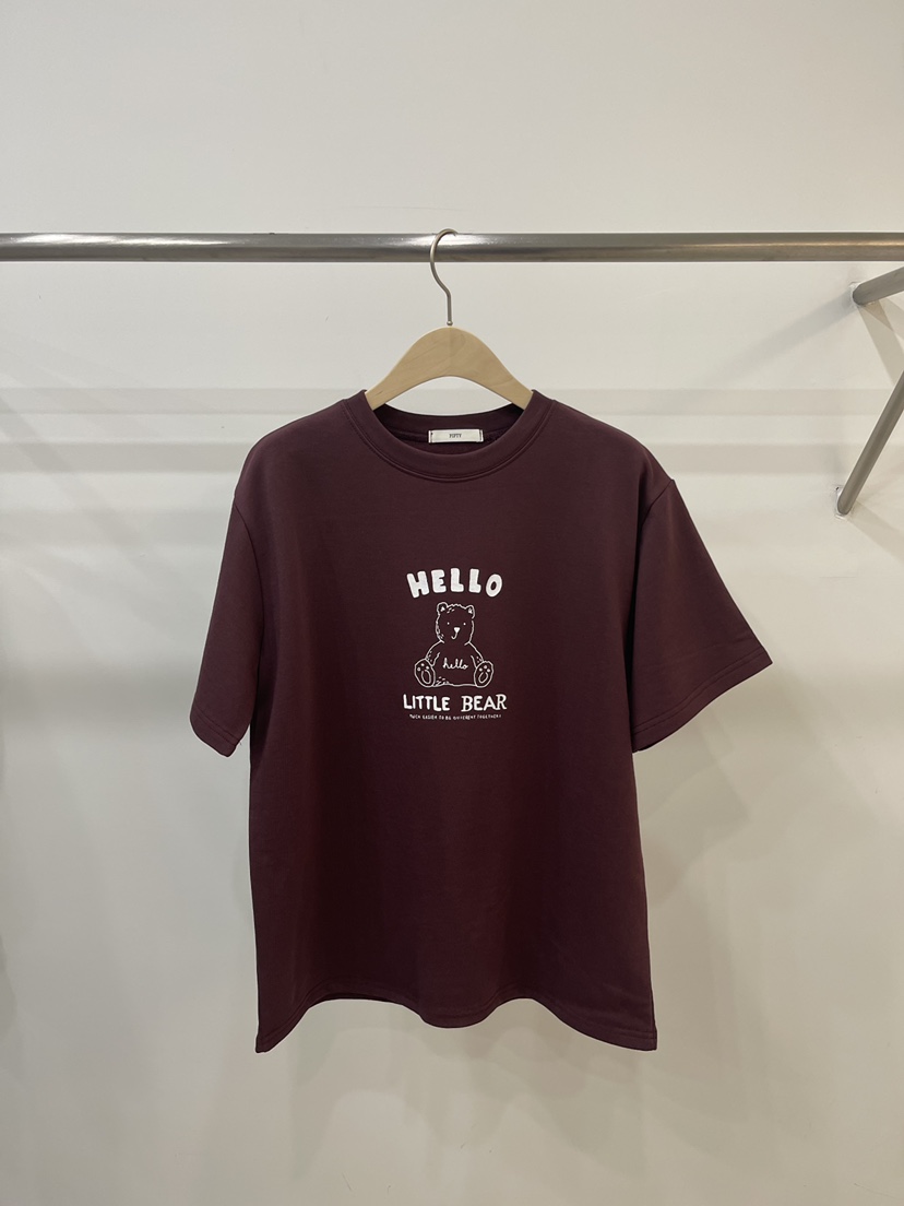 FIFTY韓國直郵㊣女裝新款職業真品時尚推薦休閑人氣T恤小熊FIFTYT恤圖色1