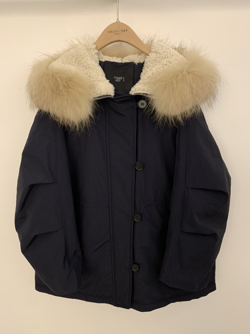 UNDER KEY東大門㊣直郵女裝新品人氣25秋冬短款羽絨服浣熊鴨絨UNDER KEY短款羽絨服圖色3
