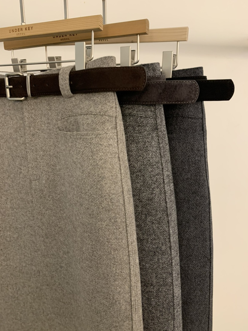 UNDER KEY東大門㊣實拍女士新款時尚25秋冬長裙不含腰帶羊毛UNDER KEY長裙