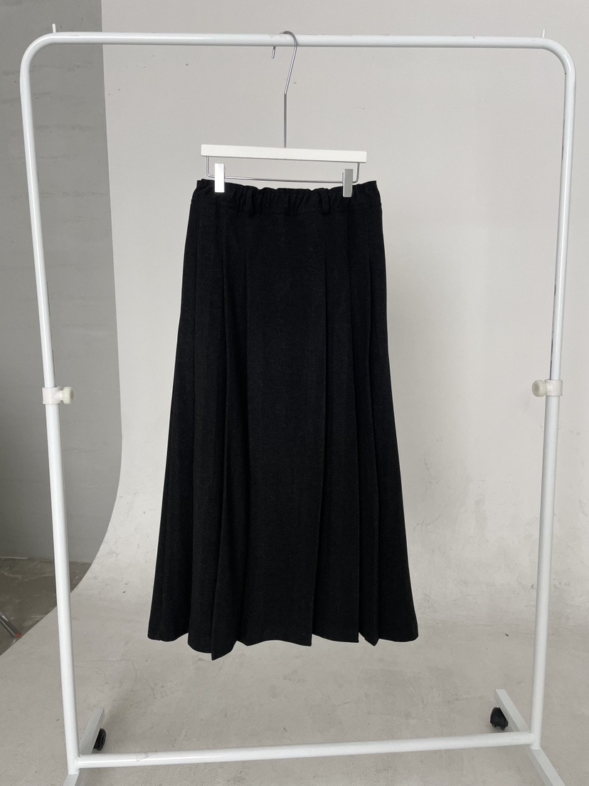 URBANE cloth東大門㊣實拍女士新款休閑人氣真品長裙不含腰帶URBANE cloth長裙圖色2黑色