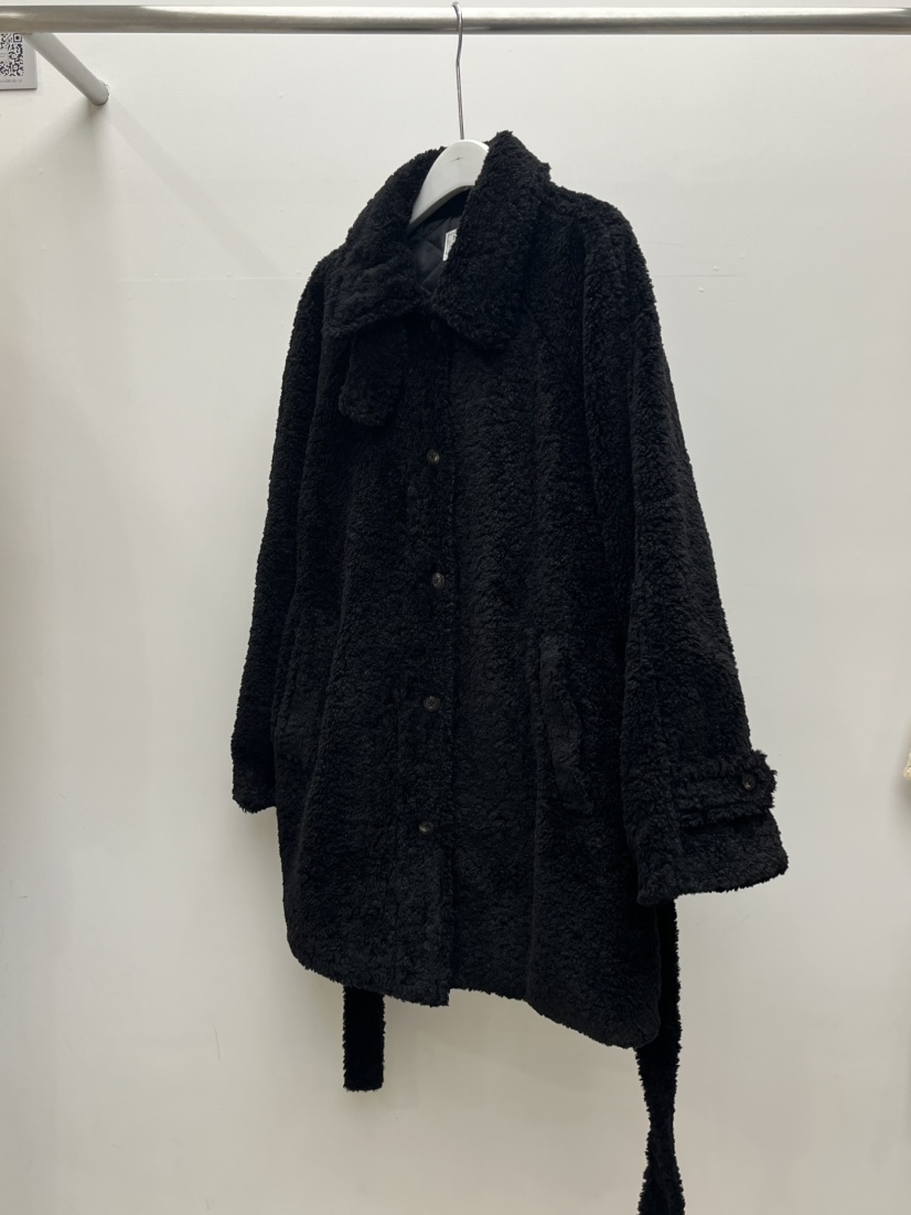 BEAMING SEOUL韓國直郵㊣女士新品25秋冬中長款大衣含腰帶泰迪熊高領BEAMING SEOUL中長款大衣圖色2
