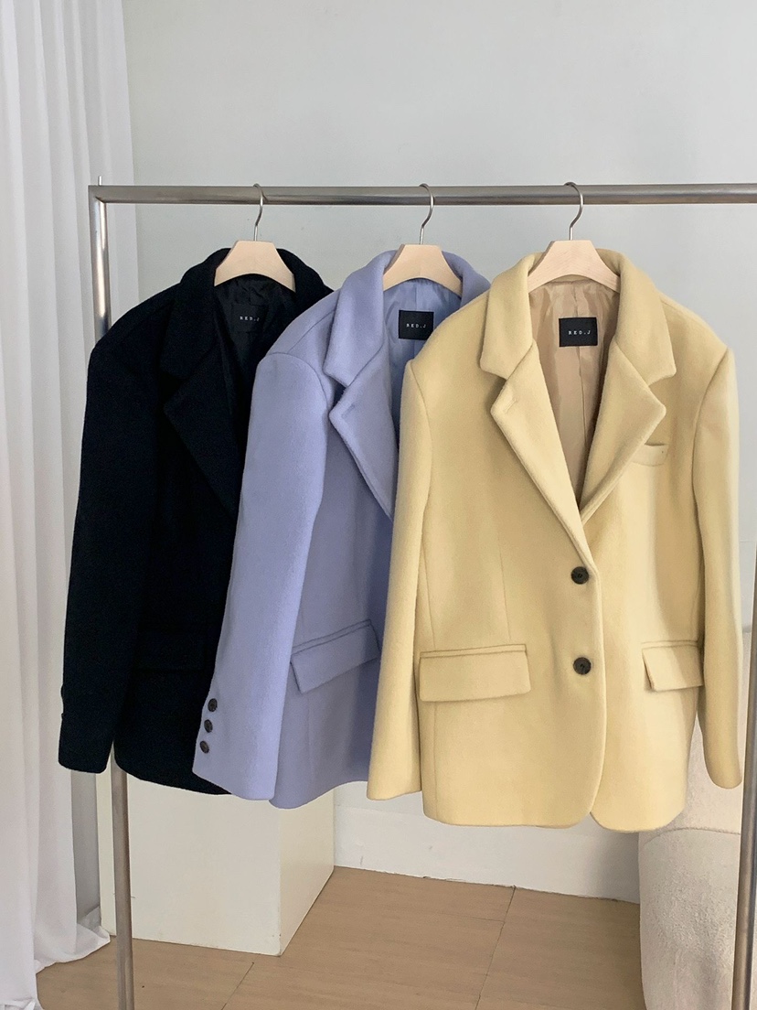 RED-J-레드.J-T韓國直郵㊣女裝新品職業時尚人氣夾克雙層RED-J夾克圖色3左一色