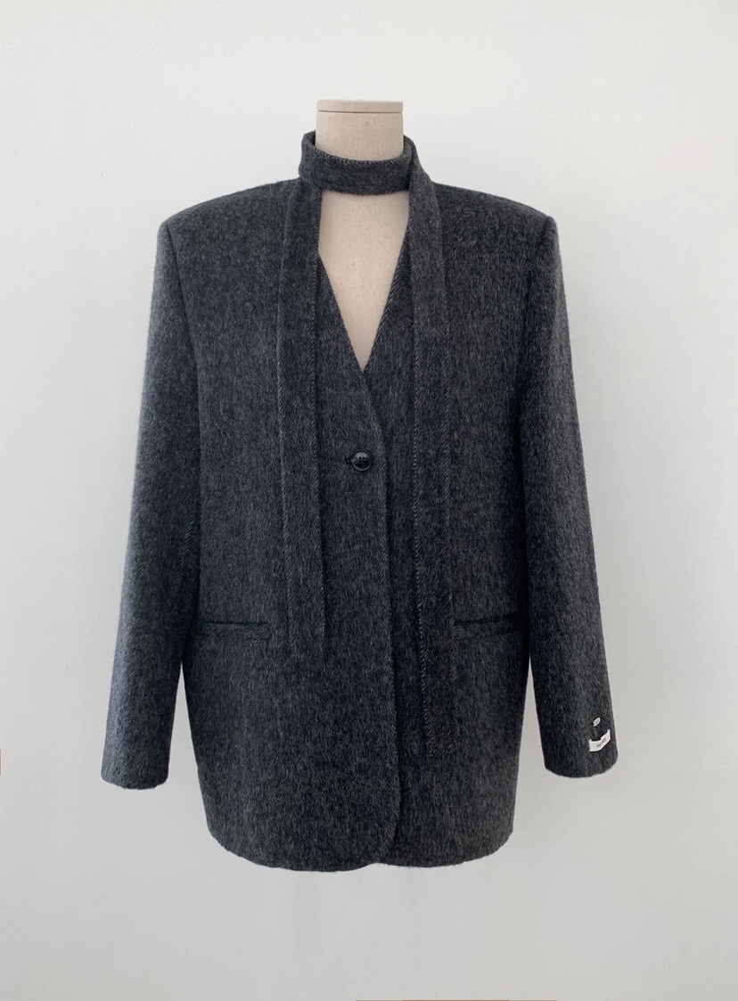 SLIT東大門㊣直郵女裝新款推薦真品時尚職業中長款大衣含腰繩SLIT中長款大衣圖色2