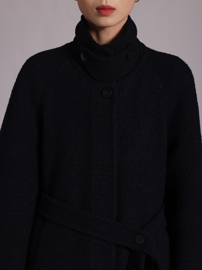 HER韓國直郵㊣女裝新款人氣時尚推薦真品熱賣中長款大衣含腰帶HANNA21中長款大衣