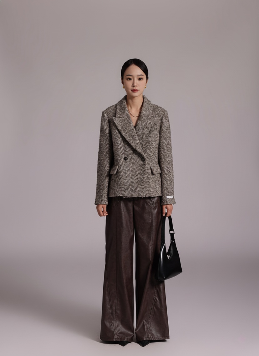 HER韓國代購㊣女士新品職業25秋冬推薦時尚真品休閑人氣夾克HANNA21夾克