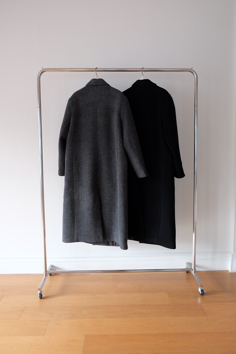 SORBET韓國直郵㊣女裝新品職業真品25秋冬人氣中長款大衣雙層SORBET/flat white中長款大衣