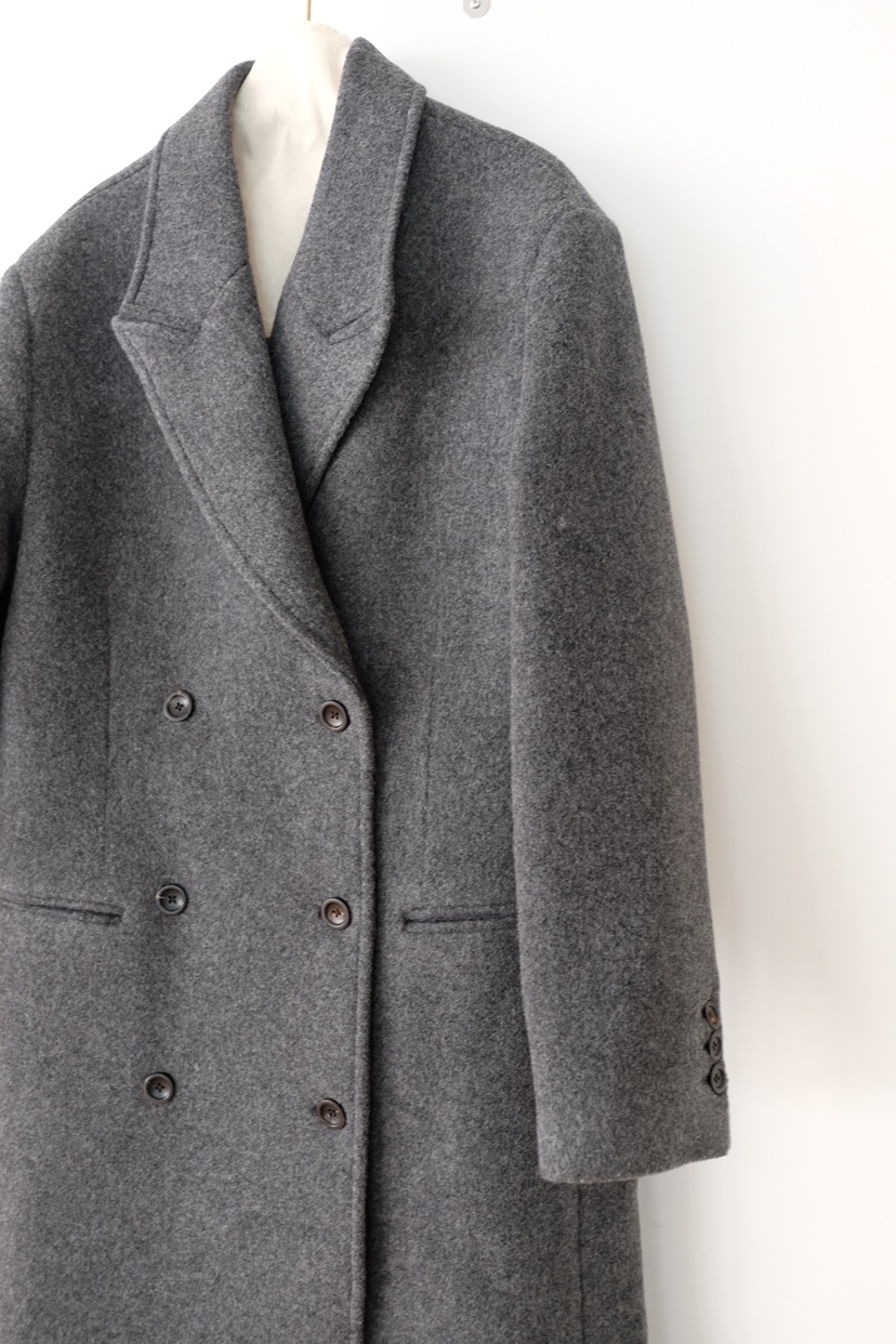 SORBET韓國直郵㊣女裝新品職業真品25秋冬人氣中長款大衣雙層SORBET/flat white中長款大衣