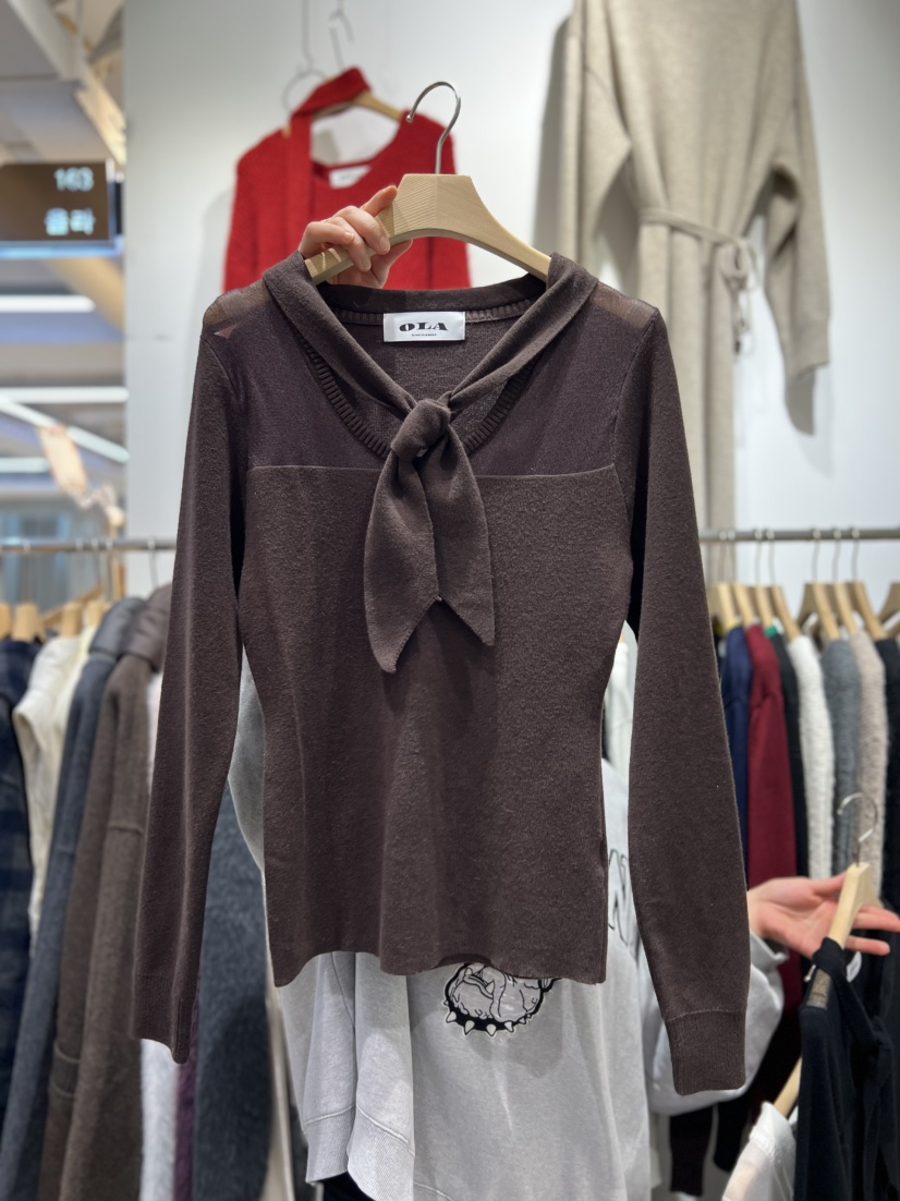 OLA東大門㊣代購女士新品真品職業25秋冬推薦熱賣人氣針織衫mellor/OLA針織衫圖色2