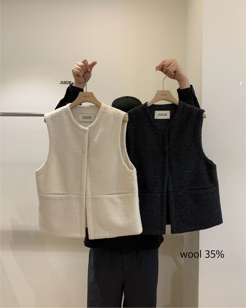 JUEDE東大門㊣代購女士新款推薦人氣馬甲JUEDE馬甲