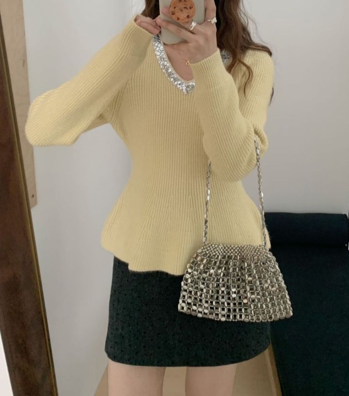 BLING BLING-S東大門㊣代購女裝新品25秋冬休閑時尚針織衫BLING BLING-S針織衫