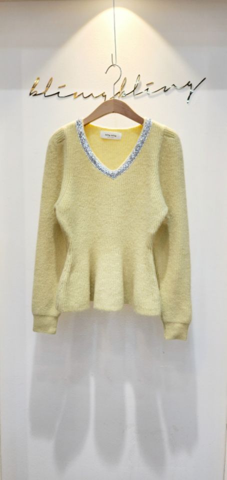 BLING BLING-S東大門㊣代購女裝新品25秋冬休閑時尚針織衫BLING BLING-S針織衫圖色1