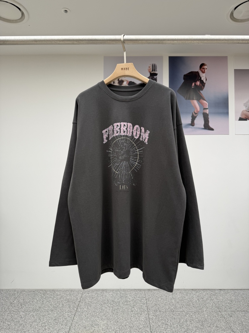 MADE-P韓國直郵㊣女裝新款休閑真品時尚人氣推薦職業長袖T恤MADE-P長袖T恤圖色1