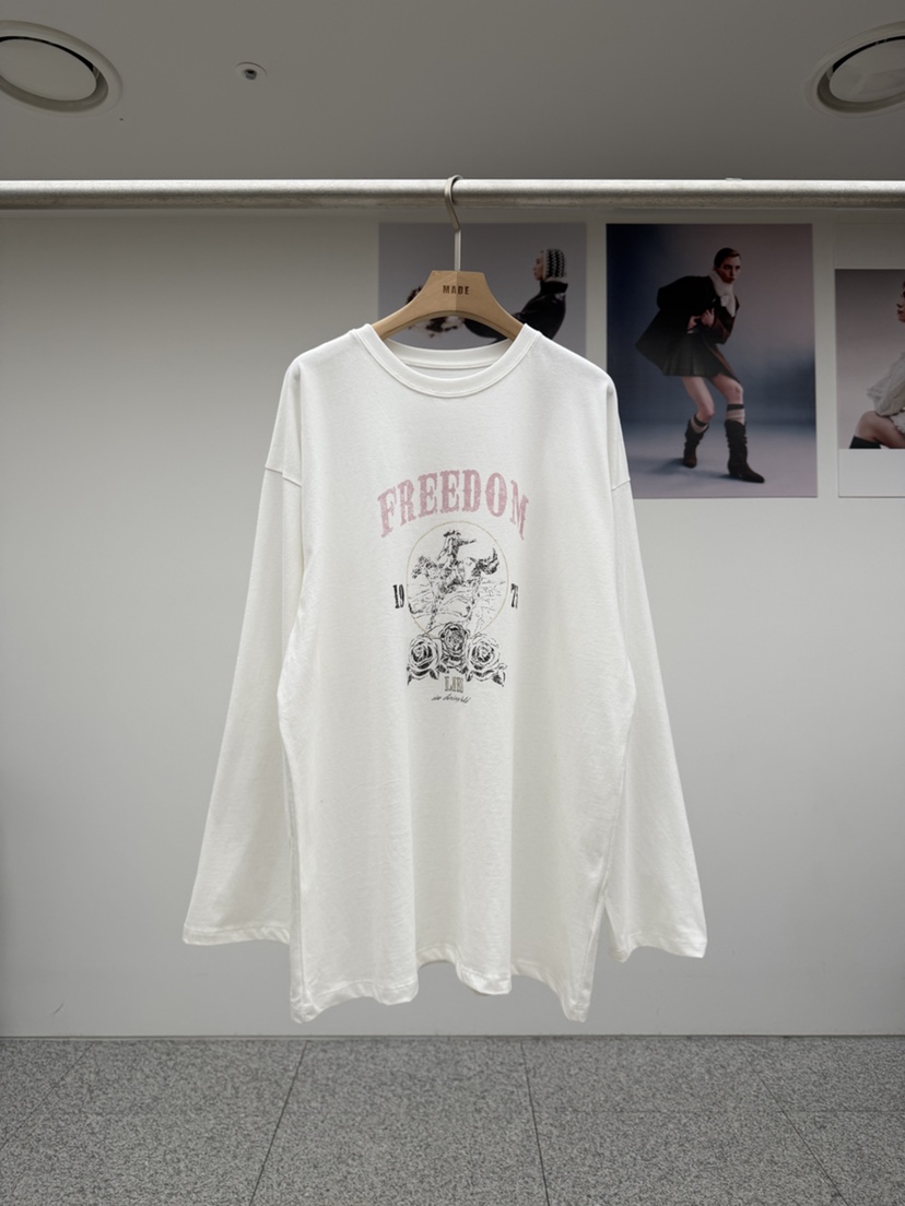 MADE-P韓國直郵㊣女裝新款休閑真品時尚人氣推薦職業長袖T恤MADE-P長袖T恤圖色2