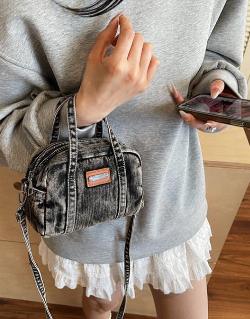 POSH BLUE韓國代購㊣女士新品時尚熱賣單肩斜跨包迷你包水洗POSH BLUE單肩/斜跨包圖色1