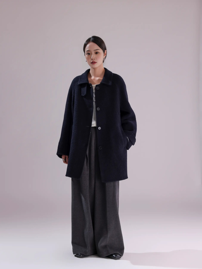 HER東大門㊣直郵女士新品熱賣時尚推薦職業休閑人氣中長款大衣HANNA21中長款大衣