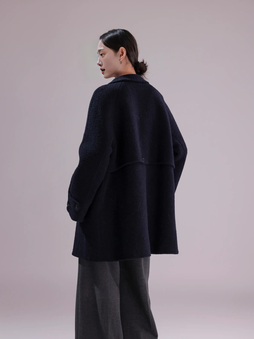 HER東大門㊣直郵女士新品熱賣時尚推薦職業休閑人氣中長款大衣HANNA21中長款大衣