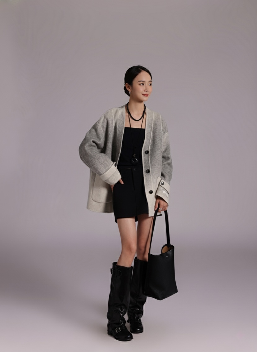 HER東大門㊣直郵女裝新品熱賣真品人氣休閑時尚推薦25秋冬夾克HANNA21夾克