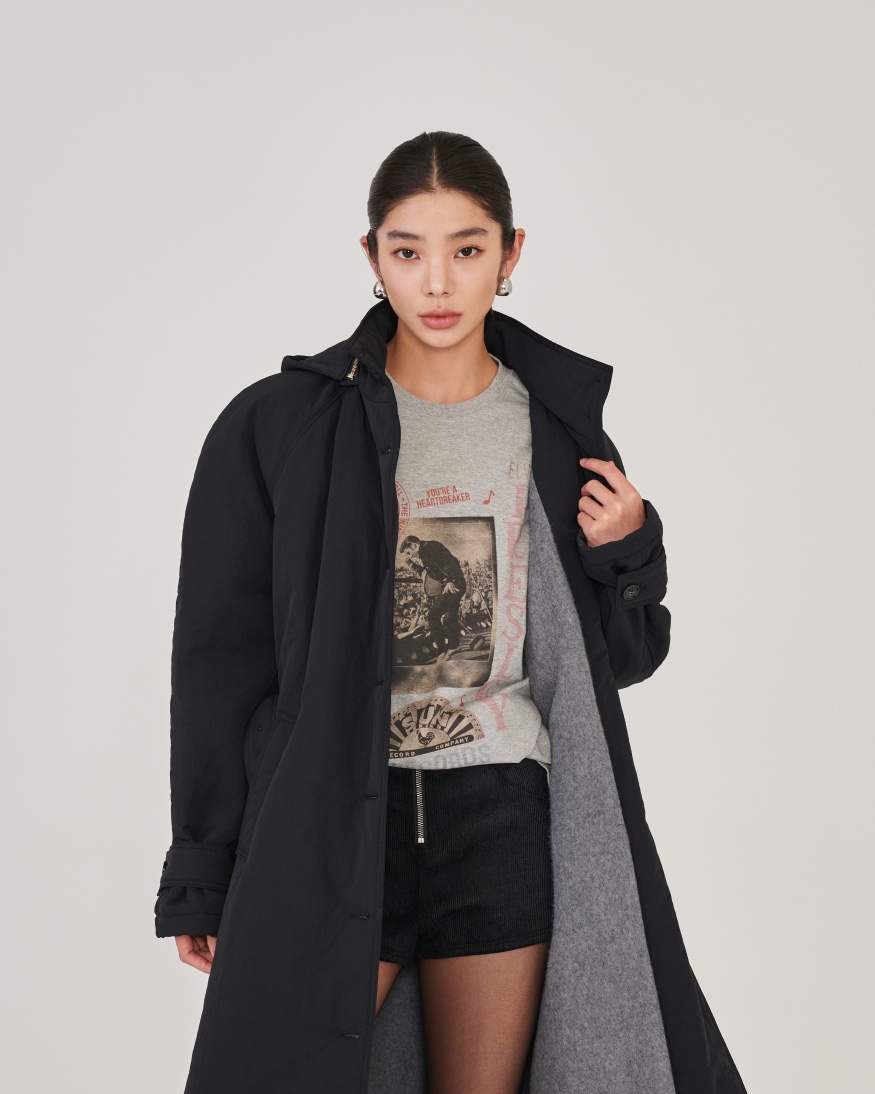 STAGE東大門㊣實拍女士新款推薦休閑熱賣時尚職業人氣長款棉服STAGE長款棉服