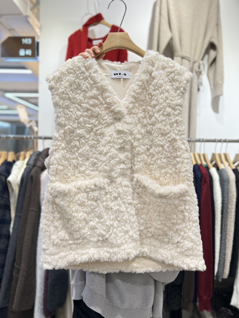 OLA韓國代購㊣女士新款25秋冬人氣熱賣職業真品休閑推薦馬甲mellor/OLA馬甲圖色1