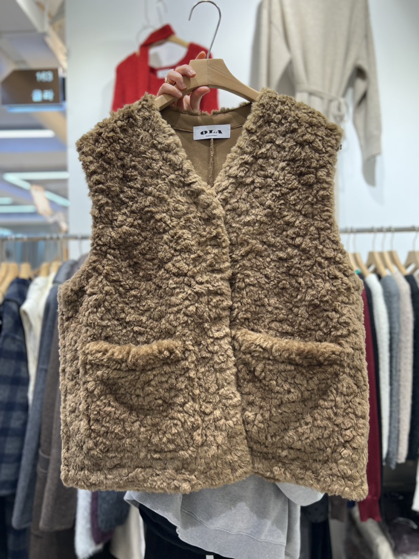 OLA韓國代購㊣女士新款25秋冬人氣熱賣職業真品休閑推薦馬甲mellor/OLA馬甲圖色3