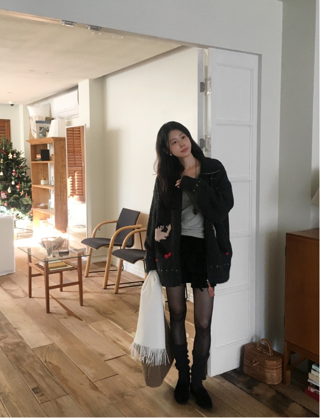 KSUBI韓國直郵㊣女裝新品休閑25秋冬時尚人氣推薦針織衫拉鏈KSUBI針織衫