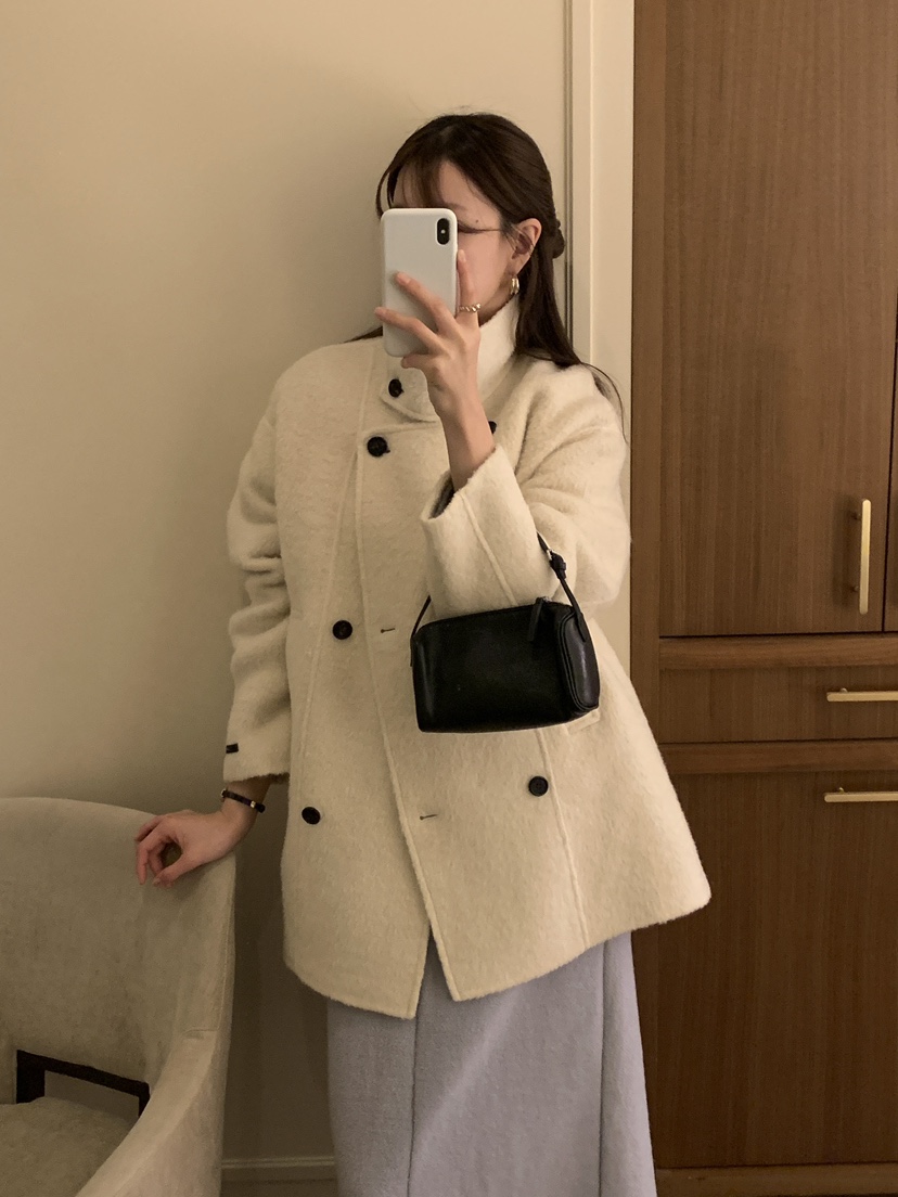 BIEN GARDER韓國代購㊣女裝新品熱賣時尚休閑職業短款大衣BIEN GARDER短款大衣