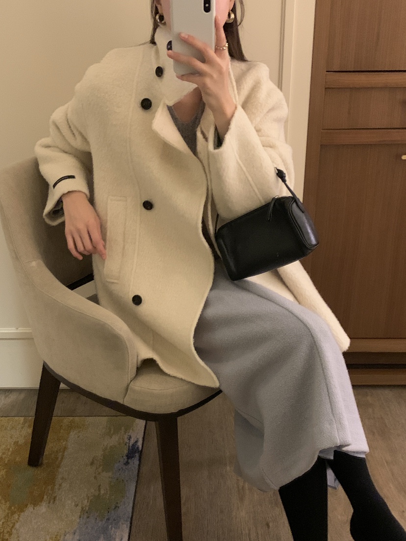 BIEN GARDER韓國代購㊣女裝新品熱賣時尚休閑職業短款大衣BIEN GARDER短款大衣