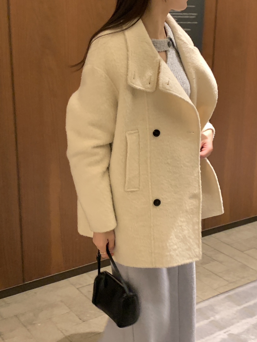 BIEN GARDER韓國代購㊣女裝新品熱賣時尚休閑職業短款大衣BIEN GARDER短款大衣