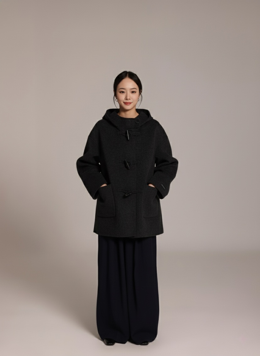 HER韓國直郵㊣女裝新品真品熱賣休閑推薦時尚人氣中長款大衣HANNA21中長款大衣