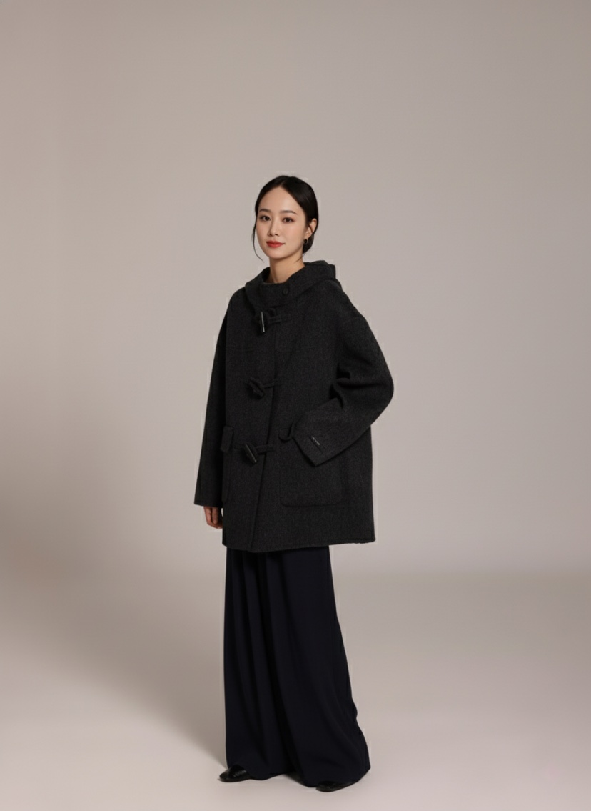 HER韓國直郵㊣女裝新品真品熱賣休閑推薦時尚人氣中長款大衣HANNA21中長款大衣