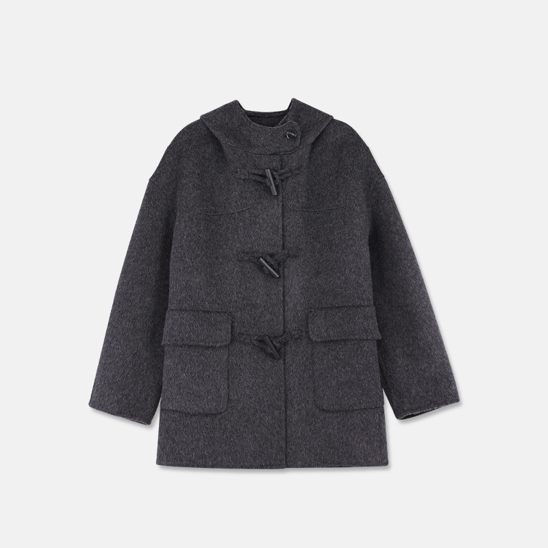 HER韓國直郵㊣女裝新品真品熱賣休閑推薦時尚人氣中長款大衣HANNA21中長款大衣圖色2