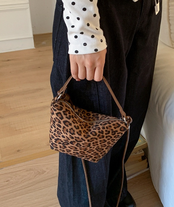 POSH BLUE韓國直郵㊣女裝新款推薦職業真品單肩斜跨包豹紋POSH BLUE單肩/斜跨包